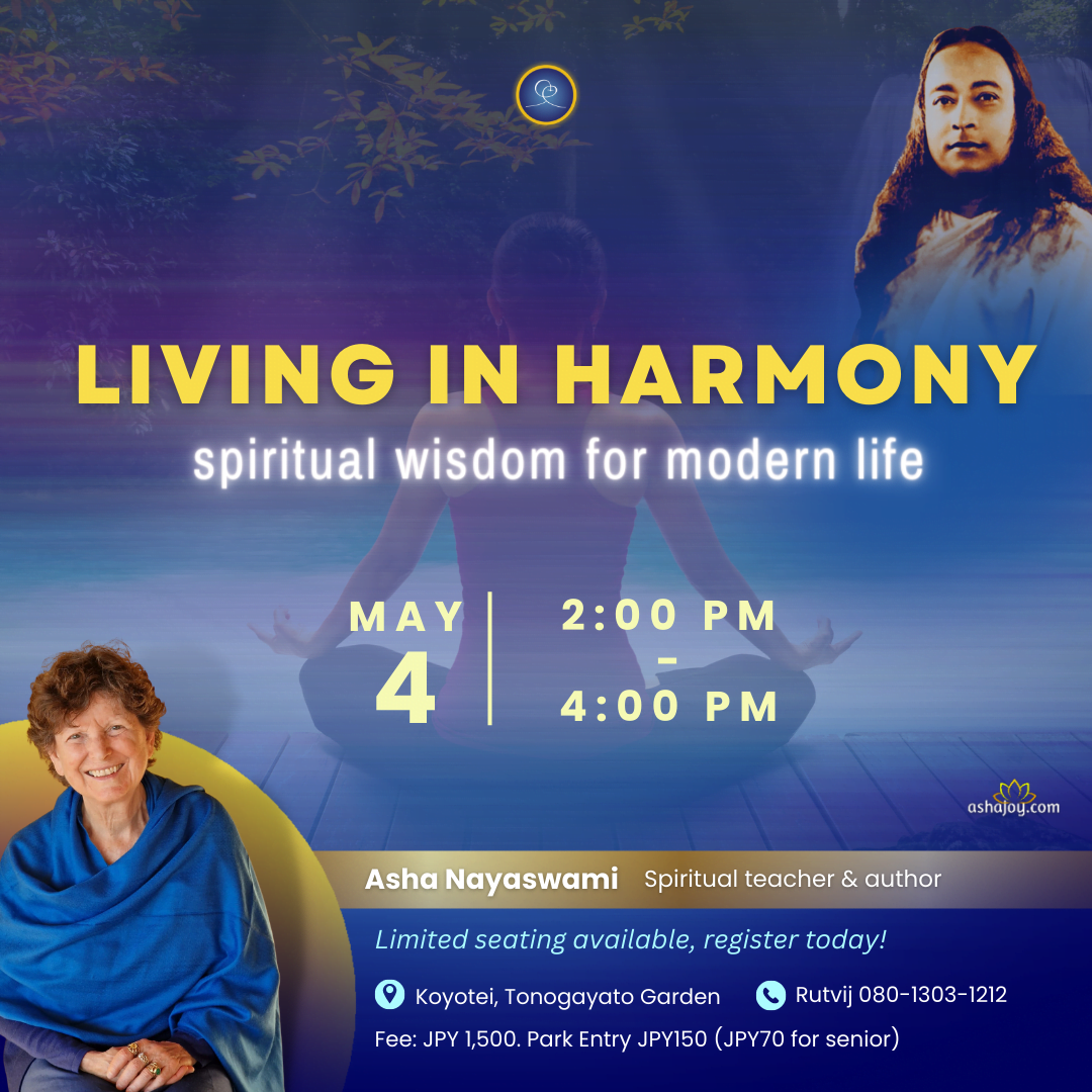 Asha Nayaswami on Tour in Tokyo Kriya Yoga Home Study
